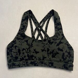 Lululemon Athletica Sports Bra - Olive and Black